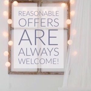 OFFERS WELCOME ☺️